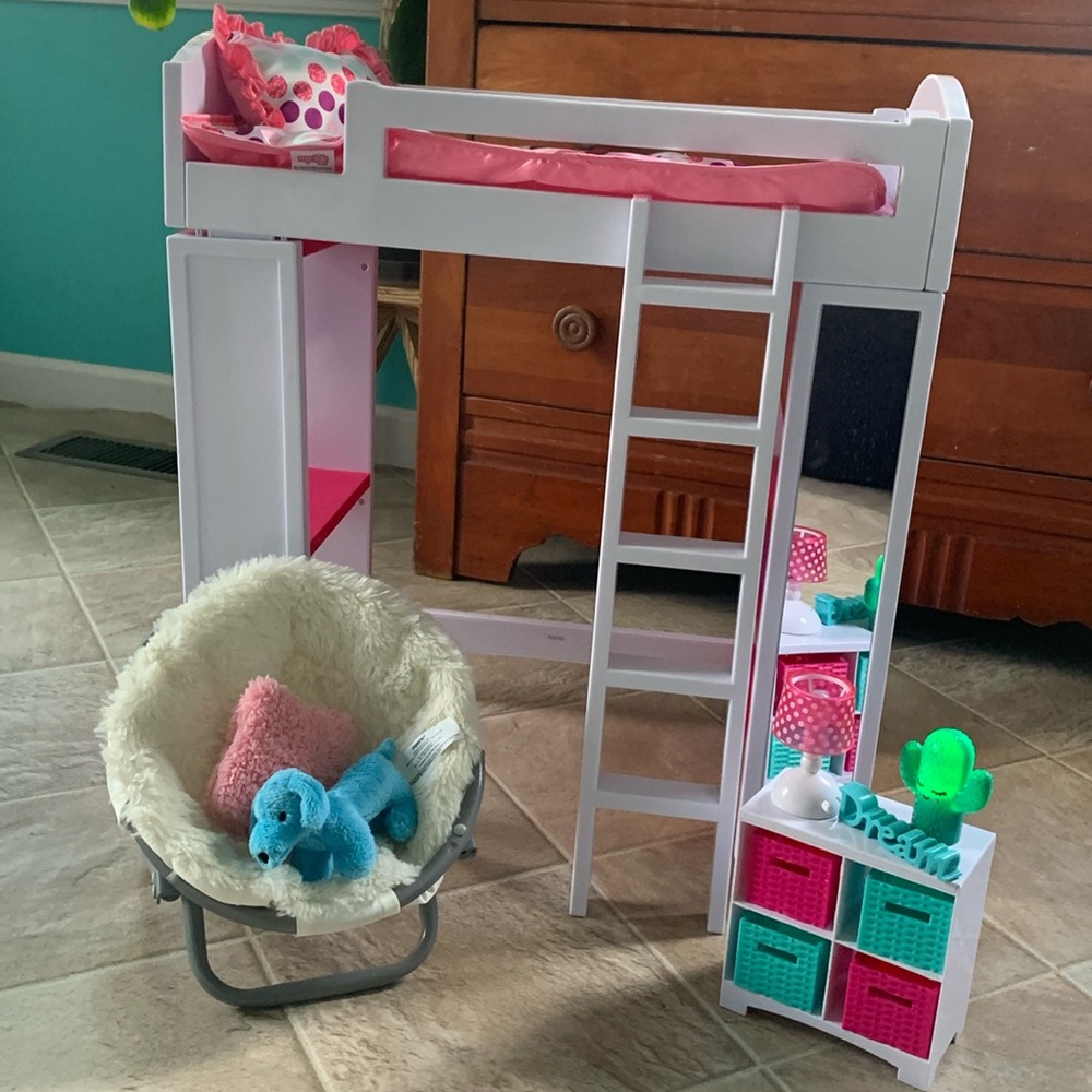 18” Doll Loft Bed with accessories